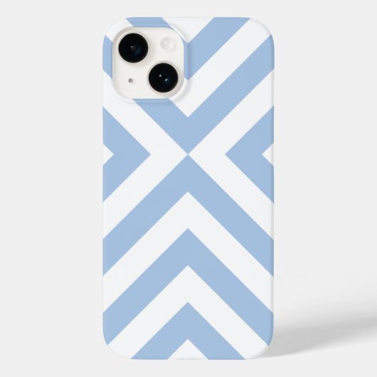 Coques Case-Mate iPhone Chevrons bleu clair et blanc gras (Verso)