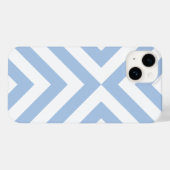 Coques Case-Mate iPhone Chevrons bleu clair et blanc gras (Verso (horizontal))