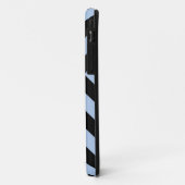 Coques Case-Mate iPhone Chevrons bleu-clair et noirs (Dos/Gauche)