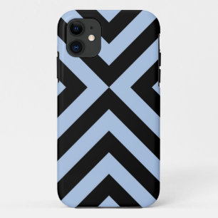 Coque Case-Mate Pour iPhone Chevrons bleu-clair et noirs