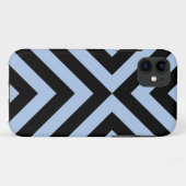 Coques Case-Mate iPhone Chevrons bleu-clair et noirs (Dos (Horizontal))
