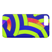Coques Case-Mate iPhone chevrons chic modernes de chaux/marine (Dos (Horizontal))