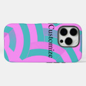 Coques Case-Mate iPhone chevrons chic rose/vert moderne (Verso (horizontal))