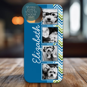 Coques Pour iPhone Chevrons Colorés Lumineux Instagram Photo Collage