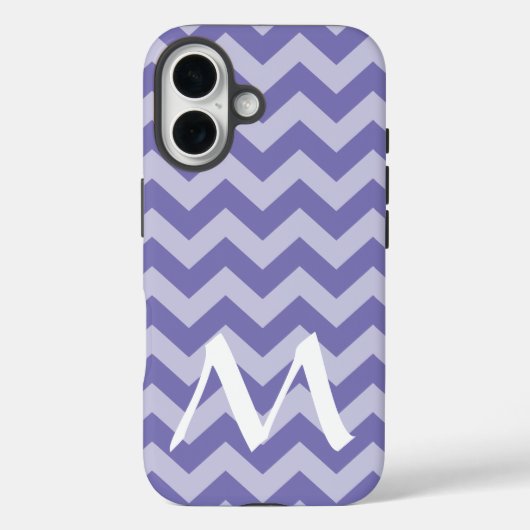 Coques Case-Mate iPhone Chevrons d'humeurs marocaines pourpres avec Monogr (Verso)