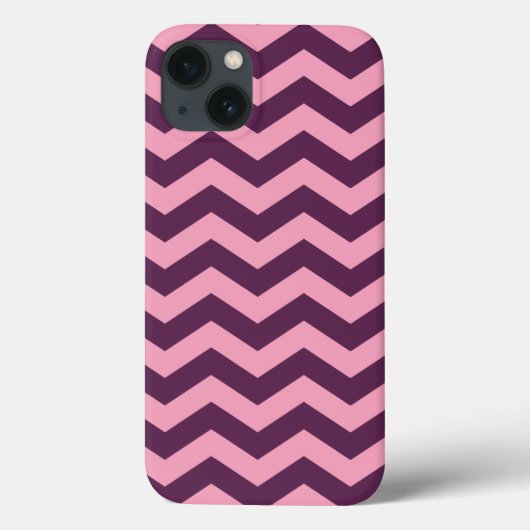 Coques Case-Mate iPhone Chevrons d'orchidées pourpres congelées (Verso)