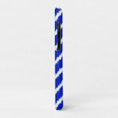 Coques Case-Mate iPhone Chevrons Ikat - Bleu cobalt et blanc (Dos/Gauche)