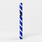 Coques Case-Mate iPhone Chevrons Ikat - Bleu cobalt et blanc (Dos/Droite)