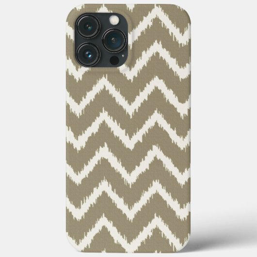 Coques Case-Mate iPhone Chevrons Ikat - Taupe brun clair et beige (Verso)