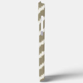 Coques Case-Mate iPhone Chevrons Ikat - Taupe brun clair et beige (Verso / Gauche)