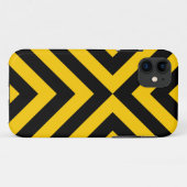 Coques Case-Mate iPhone Chevrons jaunes et noirs (Dos (Horizontal))