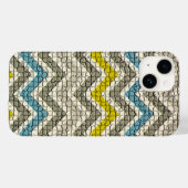 COQUES Case-Mate iPhone CHEVRONS MOSAÏQUES BLANCS JAUNES BLEUS (Verso (horizontal))