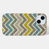 COQUES Case-Mate iPhone CHEVRONS MOSAÏQUES BLANCS JAUNES BLEUS (Verso (horizontal))