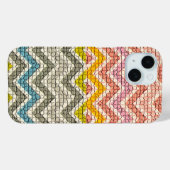 COQUES Case-Mate iPhone CHEVRONS MOSAÏQUES BLANCS ROSE JAUNES BLEUS (Verso (horizontal))