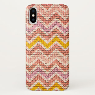 COQUE Case-Mate POUR iPhone CHEVRONS MOSAÏQUES JAUNES ROSE BLANC
