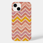 COQUES Case-Mate iPhone CHEVRONS MOSAÏQUES JAUNES ROSE BLANC (Verso)
