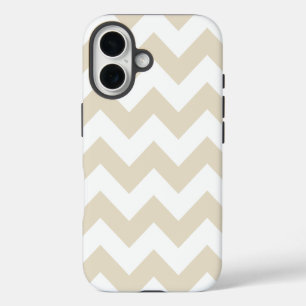 Coques iPhone 16 Chevrons neutres blancs Navajo