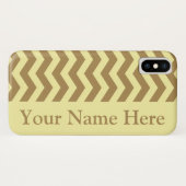 Coques Case-Mate iPhone Chevrons neutres en crème de teck (Dos (Horizontal))