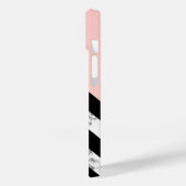 Coques Case-Mate iPhone Chevrons noirs blancs et roses (Verso / Gauche)