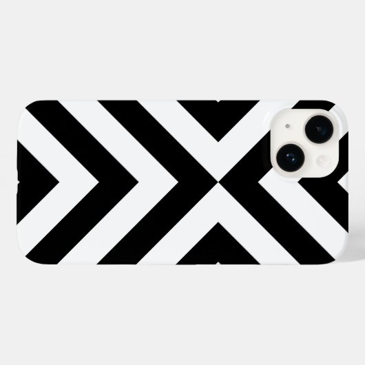 Coques Case-Mate iPhone Chevrons noirs et blancs (Verso (horizontal))
