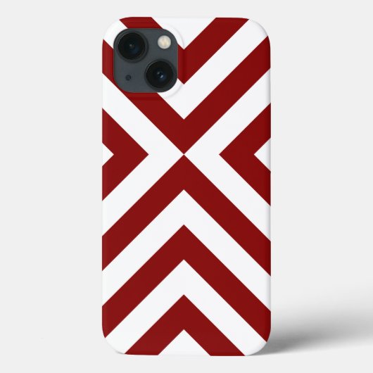 Coques Case-Mate iPhone Chevrons rouges et blancs saisissants (Verso)
