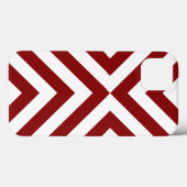 Coques Case-Mate iPhone Chevrons rouges et blancs saisissants (Verso (horizontal))