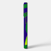 Coques Case-Mate iPhone chevrons vert/bleu chic et moderne (Verso / Gauche)