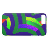Coques Case-Mate iPhone chevrons vert/bleu chic et moderne (Dos (Horizontal))