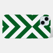 Coques Case-Mate iPhone Chevrons vert foncé et blanc (Verso (horizontal))