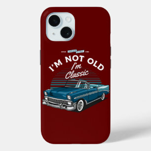 COQUE POUR iPhone 15 CHEVY DE VOITURE CLASSIQUE BEL AIR CONVERTIBLE 195