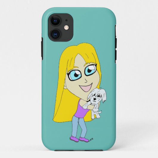 Coques Case-Mate iPhone Chibi avec un chiot (Dos)