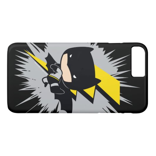 Coques Case-Mate iPhone Chibi Batman Lightning Kick (Dos (Horizontal))