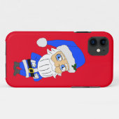 Coques Case-Mate iPhone Chibi Blue Suit Père Noël (Dos (Horizontal))
