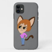 Coques Case-Mate iPhone chibi catgirl (Dos)