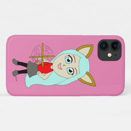 Coques Case-Mate iPhone chibi catgirl (Dos (Horizontal))