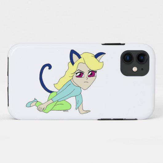 Coques Case-Mate iPhone chibi catgirl (Dos (Horizontal))