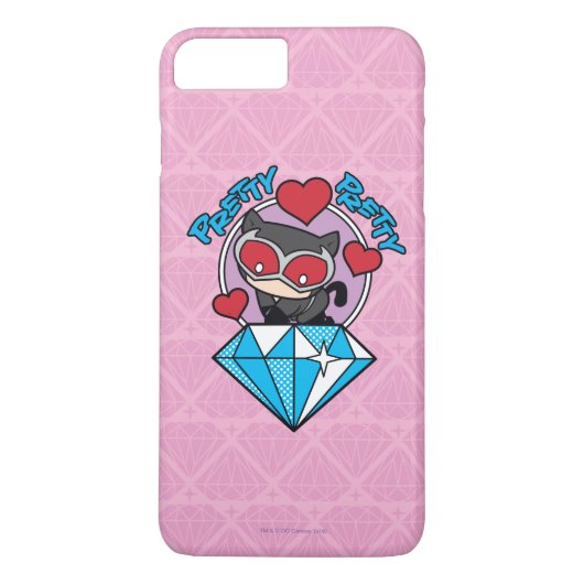 Coques Case-Mate iPhone Chibi Catwoman assise Sur Le Grand Diamant (Dos)