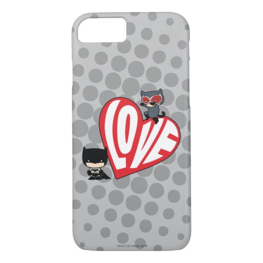 Coques Case-Mate iPhone Chibi Catwoman rebondit sur Batman (Dos)