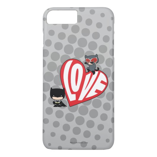 Coques Case-Mate iPhone Chibi Catwoman rebondit sur Batman (Dos)