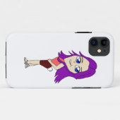 Coques Case-Mate iPhone chibi fille avec une queue de lapin (Dos (Horizontal))