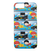 Coques Case-Mate iPhone Chibi Flash, Superman et Batman Racing Motif (Dos)