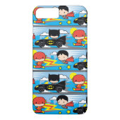 Coques Case-Mate iPhone Chibi Flash, Superman et Batman Racing Motif (Dos)