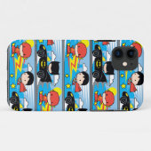 Coques Case-Mate iPhone Chibi Flash, Superman et Batman Racing Motif (Dos (Horizontal))