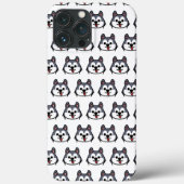Coques Case-Mate iPhone Chibi Husky patern - dessin animé style chien (Verso)