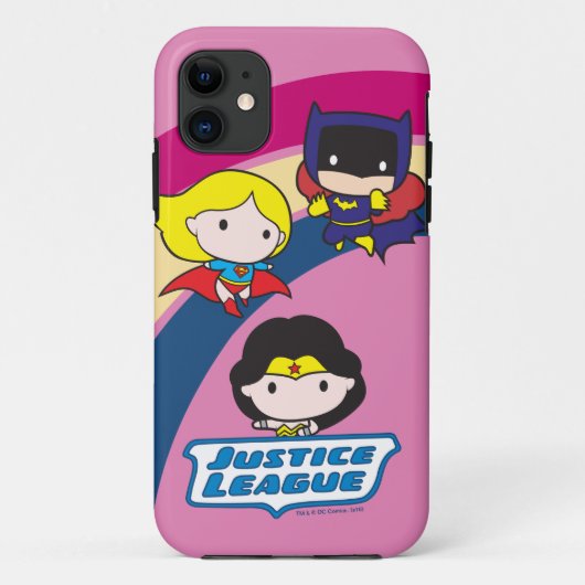 Coques Case-Mate iPhone Chibi Justice League Rainbow (Dos)