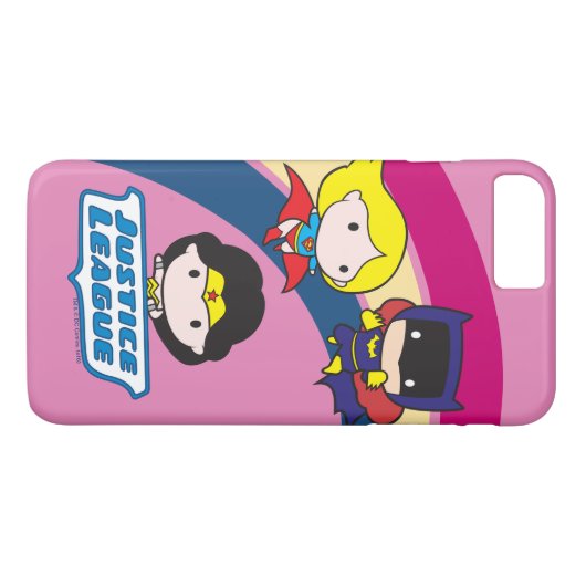 Coques Case-Mate iPhone Chibi Justice League Rainbow (Dos (Horizontal))