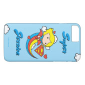 Coques Case-Mate iPhone Chibi Supergirl volant arc-en-ciel (Dos (Horizontal))