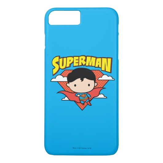 Coques Case-Mate iPhone Chibi Superman Polka Dot Shield et nom (Dos)