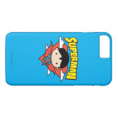 Coques Case-Mate iPhone Chibi Superman Polka Dot Shield et nom (Dos (Horizontal))