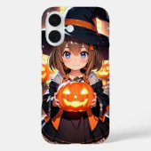 Coques Case-Mate iPhone Chibi Witch & Citrouille (Verso)